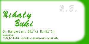 mihaly buki business card